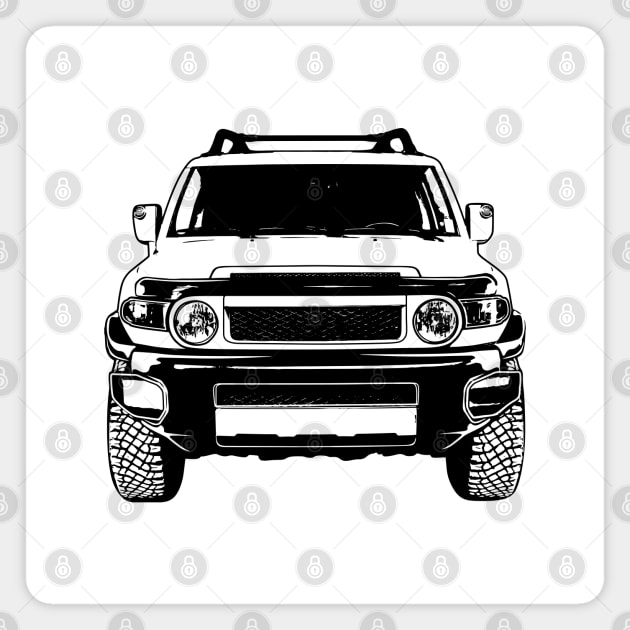 FJ Cruiser Sketch Art Magnet by DemangDesign